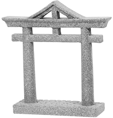 HIAKDOFT Dekor Aus Stein Garten-Aquarium-Ornament Zen-Statue Für Außenbereich Mikrolandschaftsdekor Schreibtisch-schmuck Exquisites Handwerk Japanischer Stil