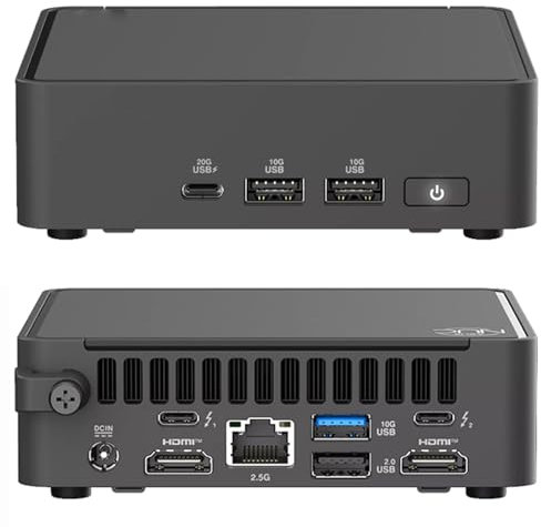 Cutesliving Ultra 5 225H 14-Core Mini PC: Quad 4K Display, PCIe 5.0 SSD, Wi-Fi 7, Thunderbolt 4 Ports, MIL-STD Certified(96GB RAM,2TB SSD)