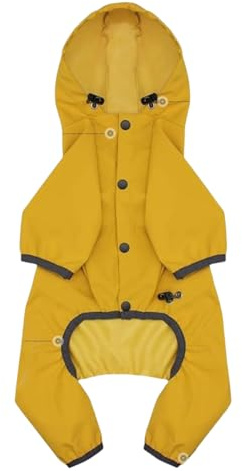 Veste Imperméable Pour Chien - Protection Étanche Vêtements pour Chiot - Imperméables Pour Chien Avec Capuche | Pour Races Petites et Moyennes Hiver Noël Halloween Marche Thanksgiving Extérieur Pluvie