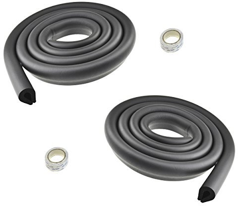 HIMRY KX_TKD7003-Black Protection des Bords, Noir, 2x2m Kantenschutz U-förmig