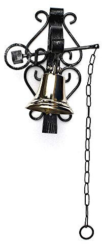 Graf von Gerlitzen Messing Antik Modell Eisen Haustüre Tür Glocke Türglocke Zugglocke Schmiedeeisen Wandglocke Bell03