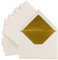 10x DIN C5 Kuverts 15,7 x 22,5 cm in natur-weiß mit goldenem Seidenfutter - Nassklebung - Blanko Brief-Umschläge - Post-Umschläge ohne Fenster im C5 Format - Marke: FarbenFroh by GUSTAV NEUSER