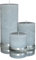 Badidi - Grey Candles - Home Decor - Living Room Decoration - Large Set of Grey Pillar Candles - 3 x Pillar Candle - Size 9, 12.5, 19cm high, 7cm Diameter