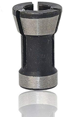 Frässtift-Adapter für Fräser, HSS-Split-Buchsen, Spannzangen-Adapter, Oberfräsen-Spannzangen-Reduzierhülse für Holzbearbeitung (6,35 mm, 3 Stück)