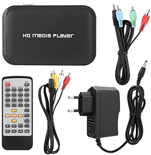 Wendry Lecteur multimédia Portable, Lecteur multimédia Ultra Mini HDMI Full HD 1080P, Lecteur de Disque Dur vidéo réseau M3 HD(UE)
