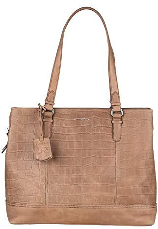 Burkely Croco Caia Handbag M 13.3 Taupe