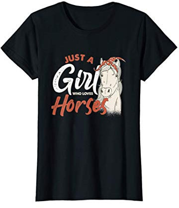 Donna Solo Una Ragazza Ama I Cavalli Equitazione Stallone Cowgirl Maglietta