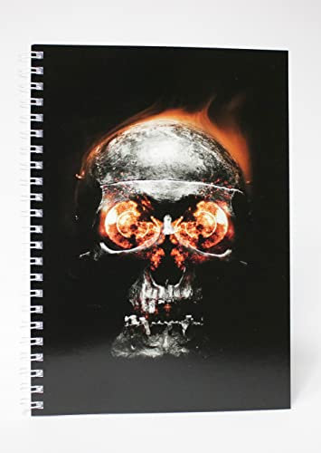 5x ADINA Premium Collegeblock Kollegblock A4 dotted punktkariert 80 Blatt 90g/qm (Totenkopf)