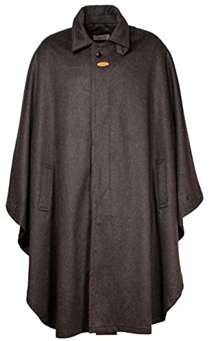 Hubertus klassischer Loden Wetterfleck Lodenkotze FOREST Jagd Umhang braun (48/50)