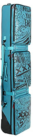 Multifunktions-Snowboardtasche mit großer Kapazität und Rollen, Einzel-/Doppelboard-Skitasche, 3 Aufbewahrungsfächer, Stiefel, Helm, Reise-, Kletter-, Camping-Rucksack, f