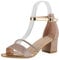 VAN HILL Damen Klassische Sandaletten Blockabsatz Schuhe Strass Metallic Partyschuhe Elegante Glitzer Party Absatzschuhe 210646 Rose Gold 40