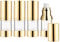 BOSMIOW 4Pcs 15ml/0.5oz Clear Plastic Airless Pump Bottles with Gold Head Empty Refillable Vacuum Bottles Travel Size Cosmetics Sample Storage Jars for Lotion,Shampoo,Hand Soap,Face Cream