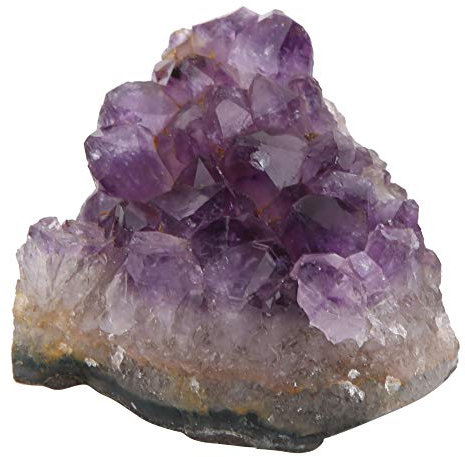Joyzan Drusa Amatista Racimo Adorno, Piedra Preciosa Natural Irregulare Colección Cristal Bruto Pieza Bruta Segmento Glandular Decorativa Moneda Espécimen Geoda Cristale Púrpura Cuarzo Mineral