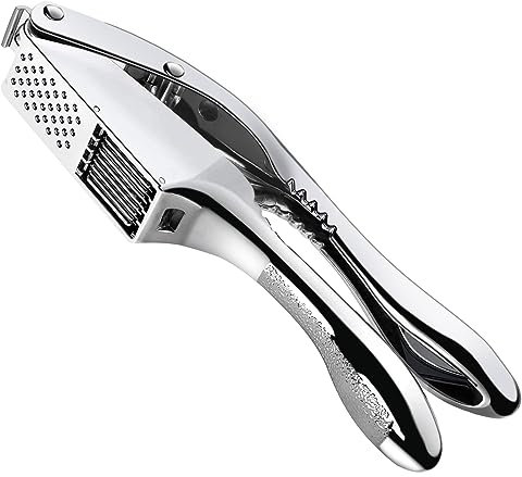 Garlic Press 2 in 1 Garlic Press Stainless Steel,Effortlessly Crush, Slice, and Mince Garlic,with This Versatile Kitchen Tool - Perfect for Home Cooks and Professional Chefs Alike.