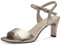 Tamaris Damen Sandalen mit Absatz Vegan Stilettoabsatz; LIGHT GOLD/metallic; 36