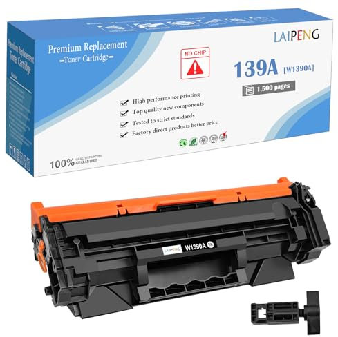 LAIPENG Kompatibel 139A W1390A ( 139X W1390X ) Tonerkartusche für HP Laserjet Pro 3002 3002dw MFP 3102 3102fdw Drucker Standardkapazität 1500 Seiten [Ohne Chip, Mit Werkzeugen]