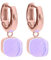 Qudo Firenze Creolen rosegold rose Edelstahl beschichtet (violett opal)