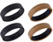 ANNEFIT Leder Uhrenarmband Schlaufe, 4 Stück Ersatz Uhrenband Schlaufe Halter, Kompatibel mit 20mm Uhrenarmbänder (Schwarz+Hellbraun)
