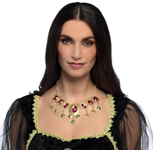 Boland 64566 - Königin Halskette, 45 cm, Kette mit Anhänger, Modeschmuck, Zubehör für Kostüme, Karneval