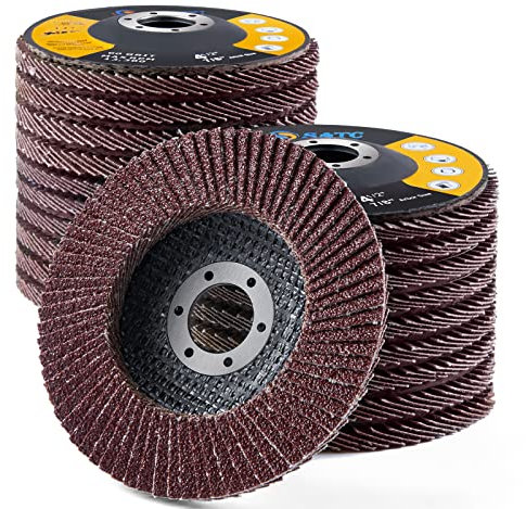 SATC Flap Discs 115mm 20 Pack Grinding Discs 60 Grit for Angle Grinder to Sanding Grinding Metal Wood