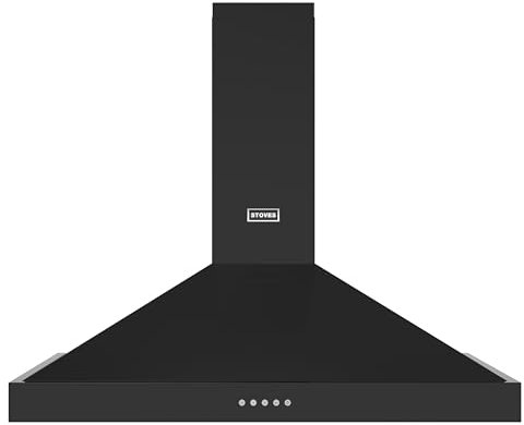 Stoves Sterling 90PYR Pyramid 90cm Chimney Cooker Hood - Black