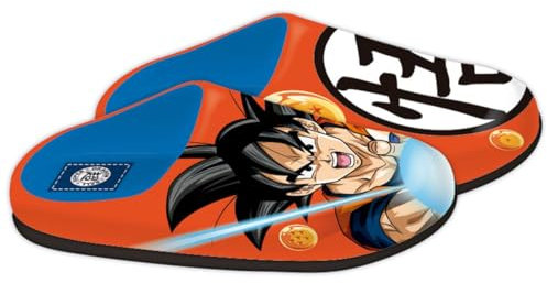 Dragon Ball Z Chaussures de Maison, Pantoufles Goku Chausson Antidérapantes Adolescents, Taille EU 28