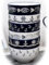 Darthome Marine Cereal Bowls Set of 6 Blue White Glossy Nautical Sea Kitchen Tableware