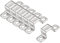 MACHSWON 20 x 22mm U Shaped Strut Connector Bracket 304 Stainless Steel Square Pipe Clamp for Door Closed Bar Holder 12pcs