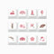 TAKOXIA Kepcaps, 12 Keys Tokyo Story Keycap PBT Dye Sublimation White for Key Caps DA Profile for Key Cover for Mechanical Keyboard