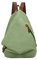 Retro Segeltuch Rucksack Canvas Vintage Rucksäcke Echtleder Daypack Reisetasche Schulterrucksack für Herren Damen (6882-Canvas-MatchaGreen)