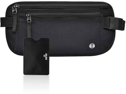 SPOKKI Sichere Reise-Gürteltasche, Schwarz , 28cm * 14cm, Gürteltasche