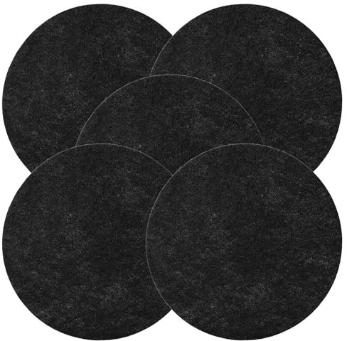 vhbw 5X Aktivkohle-Filter kompatibel mit DeLonghi F2635, F26215, F26235, F26237 Fritteuse - 130 mm