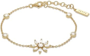 JETTE Damen-Armband 925er Silber, recycelt Zirkonia One Size, Gelbgold 32028346
