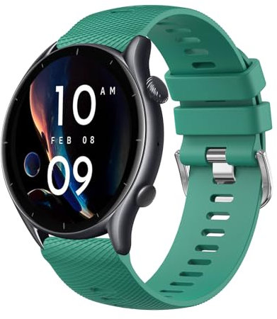 Yisica Correa Compatible con Amazfit GTR 4/GTR 3 Pro/GTR 2/GTR 2e/GTR 47mm/Stratos 3/Stratos 2 Hombre Mujer, 22mm Pulsera de Repuesto Silicona Amazfit GTR 4/GTR 3/GTR 2 (22MM, Verde)