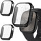 2 Stück Schutzhülle für Apple Watch 10 46mm Displayschutz,Transparent Schutz Hülle mit Kratzfestes Ultradünne Smartwatch Gehäuse Hard PC Protector Cover Case für iWatch Series 10, Schwarz