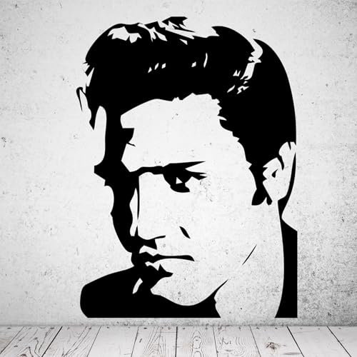 Elvis Wandtattoo schwarz-matt (S - ca. 30cm x 22cm)