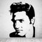 Elvis Wandtattoo schwarz-matt (S - ca. 30cm x 22cm)