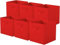 powerking Storage Bins, Foldable Fabric Storage Cubes and Cloth Storage Organizer Drawer for Closet and Toys Storage, 6 Pack (Red)
