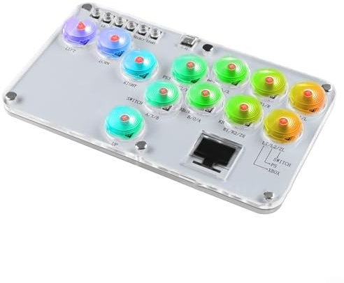 HOHOVYVY RGB Fighting Game Keyboard 12-Button Combat Controller For PS4 For Switch