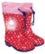 Stivali Pioggia Minnie Rossi per Bambine - Stivaletti Impermeabili Bambina con Minni Mouse e Suola Antiscivolo - Scarponcini Disney con Chiusura a Coulisse Rosa (Rossi a Pois, 24/25 EU)