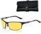 REBUCINA Night Driving Glasses for Men, Anti Glare Night Driving Glasses, Unisex Night Driving Glasses, Polarised Night Vision Headlight Glasses Yellow Lens, Enhanced Visibility and Comfort