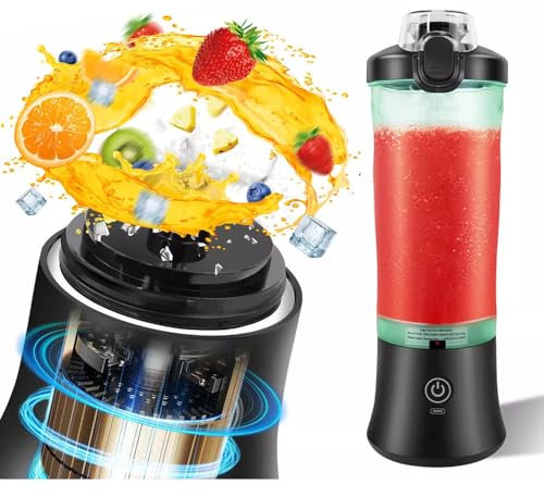 Personal Mixer Blender Juicer Smoothie Shakes Mixer w/Bottle 600ml Rechargeable