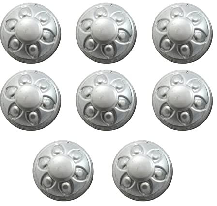 HUNTFF 8 Pack Aluminum Chain Link Fence Post Cap for 60mm Outside Diameter Post/Pipe Round End Cap for Added Protection and Style