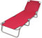 XINCXIN Klappliege, gartenstuhl hochlehner relaxliege Wohnzimmer korbsessel Outdoor Patio Chairs Geeignet für Terrace Home Balcony Garden Pulverbescchteter Stahl Rot