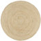 WKIEQACO Home & Garden Möbel-Teppich Jute mit Spiral-Design Weiß 120 cm