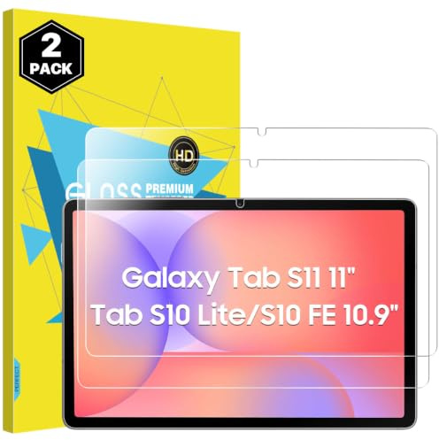 MoKo 2 Pezzi Pellicola Protettiva 10,9 Samsung Galaxy Tab S10 Lite/S10 FE | per 11 Tab S11/S9, Vetro Temperato Durezza 9H, HD Trasparente, Ultra Resistente, Senza Bolle, Compatibile con Custodie