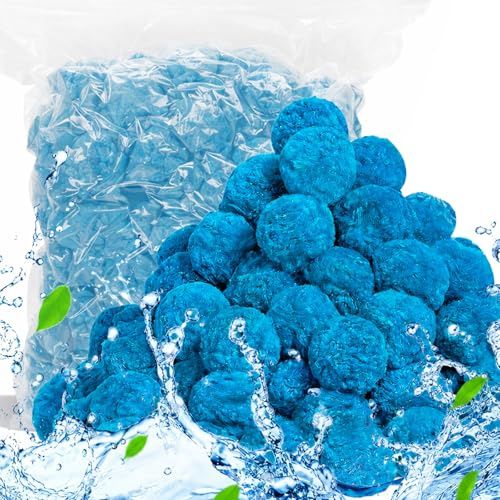Chingcoo Filterbälle Pool 1000g, Medienfilterbälle für Schwimmbad, Entsprechen 35 kg Filtersand, Filterball für Schwimmbäder für Sandfilteranlage, Schwimmbad, Poolreinigung Zubehör (Blau - 1000g)