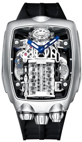 P PINDUER Automatik Uhr Herren - Japanischer NH35 Movement Herrenuhr Automatik mit Lederarmband, 50 * 42mm Edelstahlgehäuse, Premium Uhr Herren für Business & Alltag