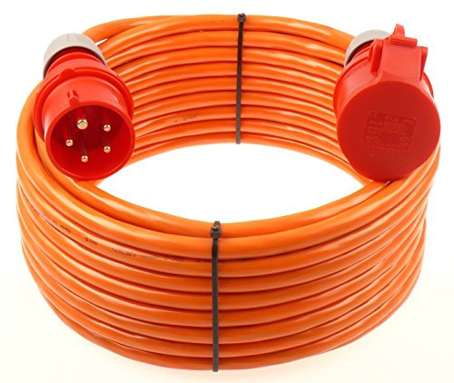 netbote24 CEE Starkstromkabel Verlängerungskabel 16A 400V Pur-Leitung H07BQ-F 5g2,5 Außen 50m
