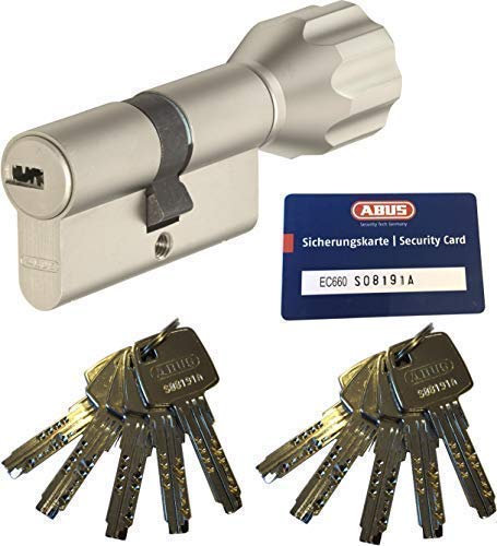 ABUS EC660 ECK660 Profil-Knaufzylinder Länge (a/b) Z30/K40mm (c=70mm) mit 10 Schlüssel, mit Sicherungskarte